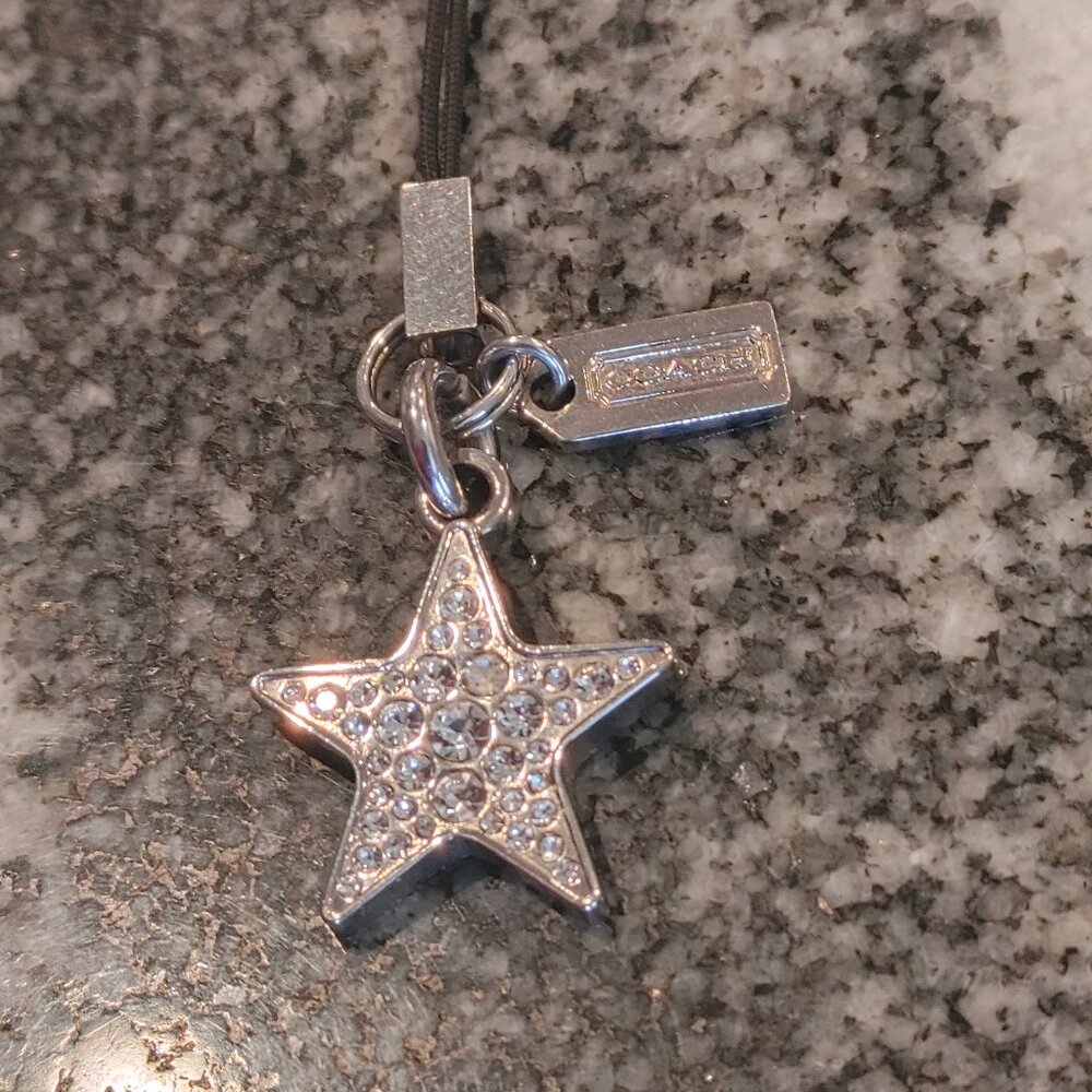 Coach Key Chain Bag Charm, Phone Attachment - Vintage - Twinkle Star